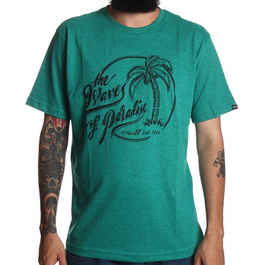 Camiseta O`neill Paradise Verde Água Mescla