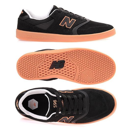 Tênis New Balance Numeric 598 Lifestyle Preto/Laranja/Marrom