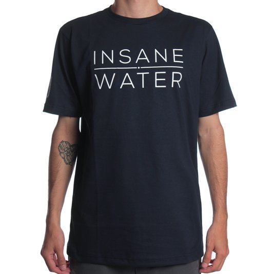 Camiseta Insane Water Big Script Azul Marinho