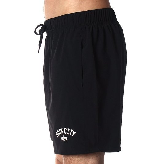 Bermuda Shorts Rock City Army Preto/Branco