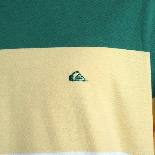 Camiseta Quiksilver Manga Longa Brasil Line Sleeve Verde/Amarelo