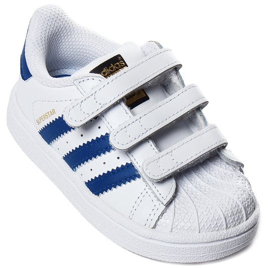 Tênis Adidas Superstar Infantil CF Branco/Azul