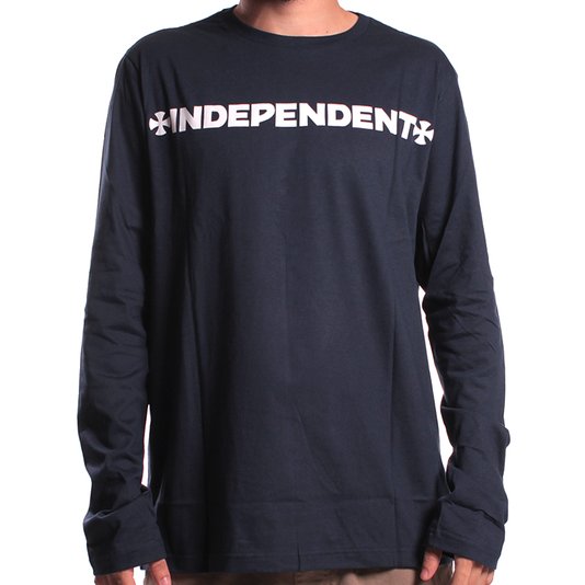 Camiseta Independent M/L ITC Cross Azul Marinho