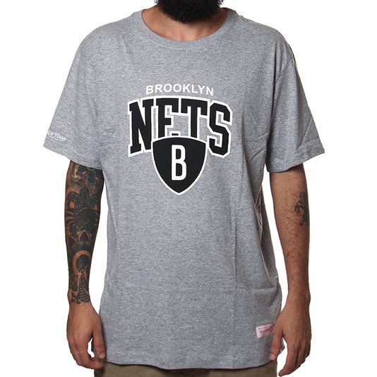 Camiseta Mitchell & Ness Team Arch Nets Mescla