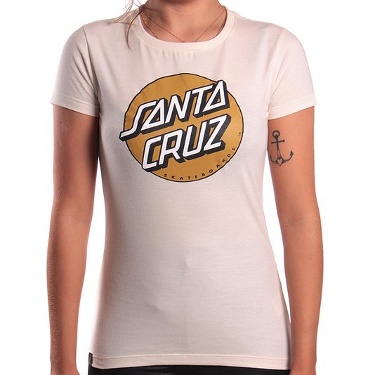 Camiseta Santa Cruz Classic Dot Bege Claro
