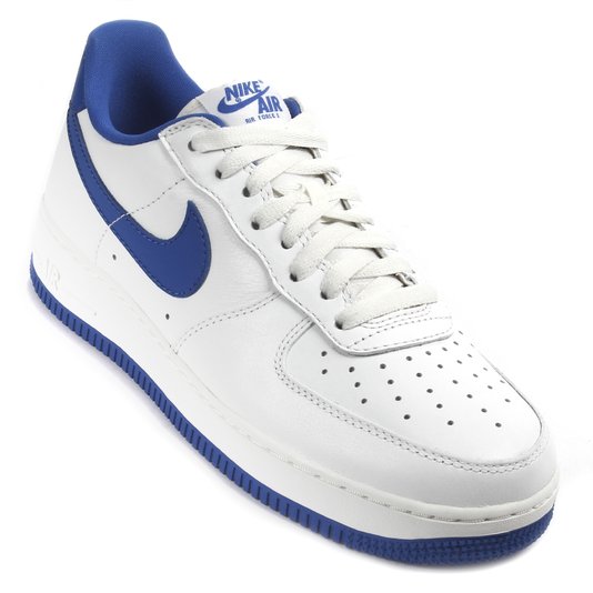 Tênis Nike Air Force I Low Retro Branco/Azul