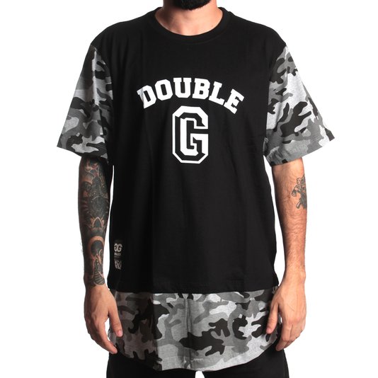 Camiseta Double G Prime DBG Preto/Camuflado