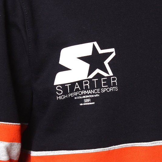 Moletom Starter Stripes Azul Marinho/Cinza