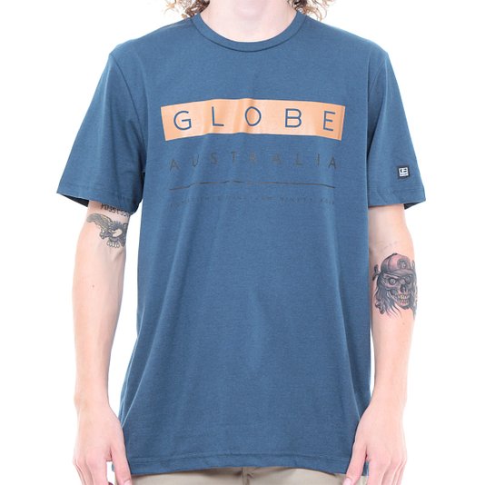 Camiseta Globe Mescla Liquid  Azul