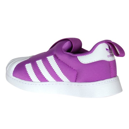 Tenis Adidas Superstar 360 Infantil Roxo/Branco