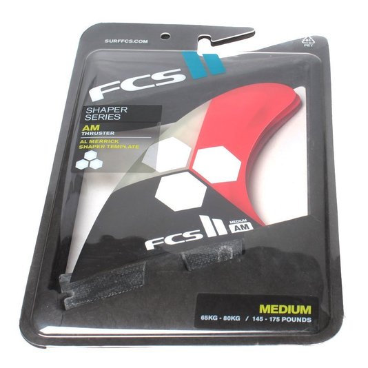 Quilha FCS 2 Shaper Series Al Merrick Preto/Vermelho