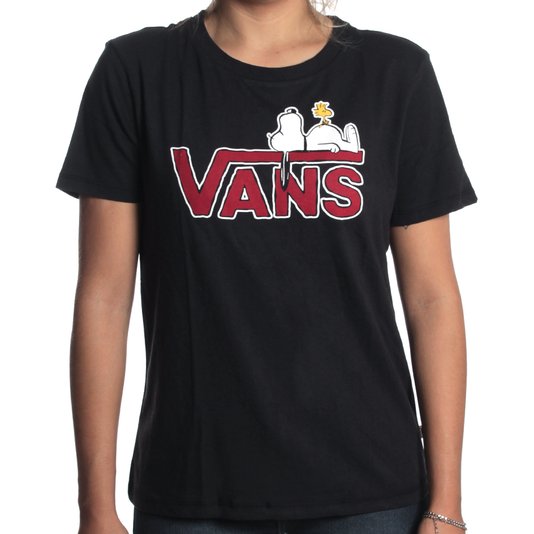 Camiseta Vans Sleeping Snoopy Preto