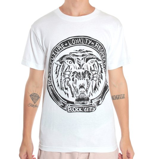 Camiseta Rock City Driin Tigre Branco