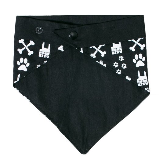 Bandana Rock City Para Cachorro Bones Pet Preto