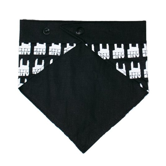 Bandana Rock City Para Cachorro Logo Pet Preto