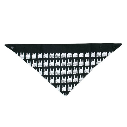 Bandana Rock City Para Cachorro Logo Pet Preto