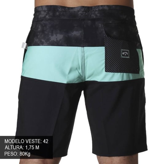 Bermuda Billabong Tribong Lt 19 Preto/Verde