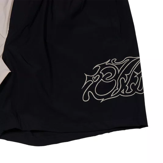 Bermuda Blunt Volley Lush Preto/Bege