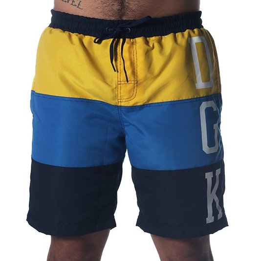 Bermuda DGK Shorts Break Amarelo/Azul