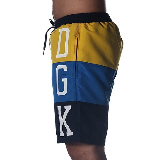 Bermuda DGK Shorts Break Amarelo/Azul