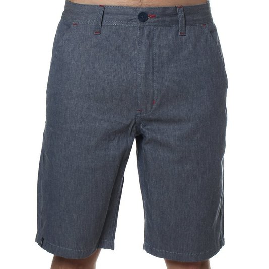 Bermuda Dropdead Sarja Amac Confort Chino Azul Marinho