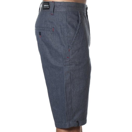 Bermuda Dropdead Sarja Amac Confort Chino Azul Marinho