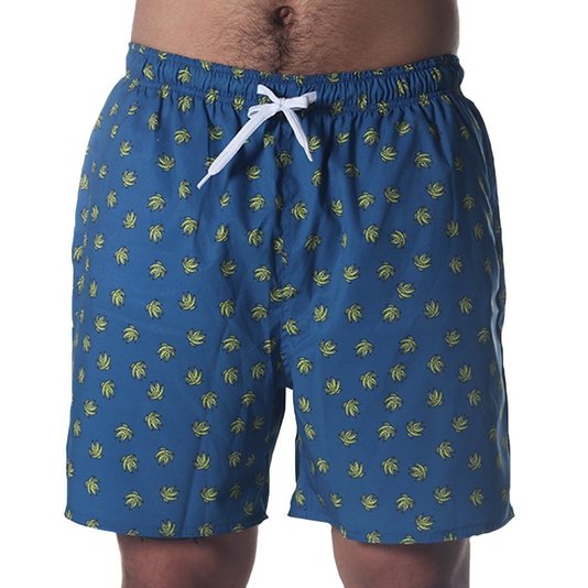 Bermuda Dropdead Shorts Banana Azul/Amarelo