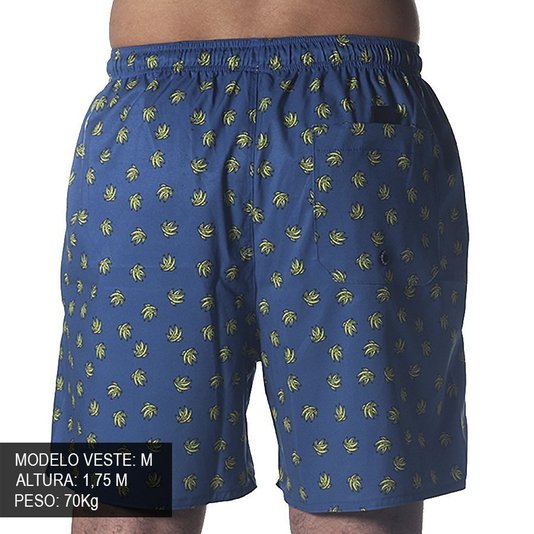 Bermuda Dropdead Shorts Banana Azul/Amarelo