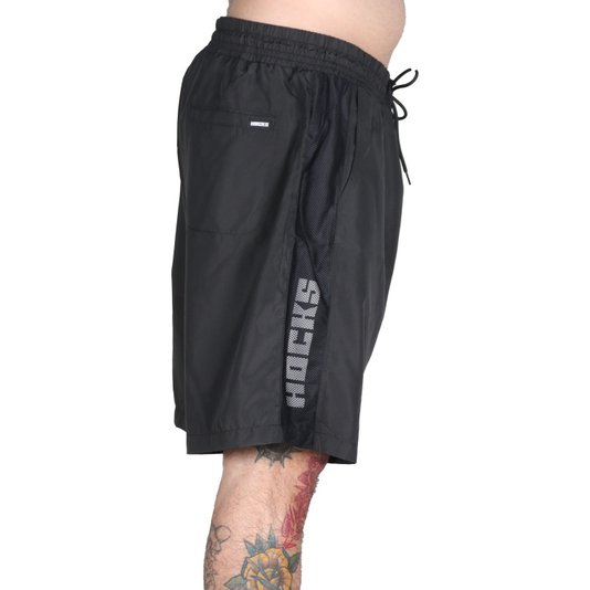 Bermuda Hocks Passeio Elástico Tela Preto
