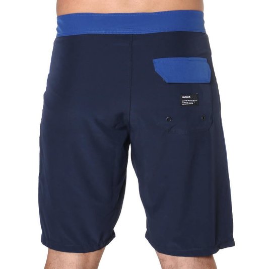 Bermuda Hurley Contraste Banho Azul Marinho