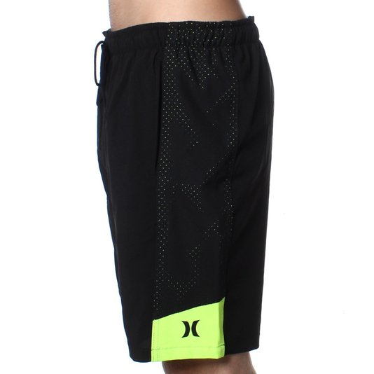Bermuda Hurley Elástico Airflex Preto/Verde