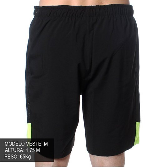 Bermuda Hurley Elástico Airflex Preto/Verde