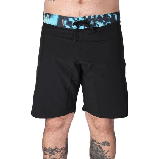 Bermuda Hurley Fusion Stripes Preto/Azul