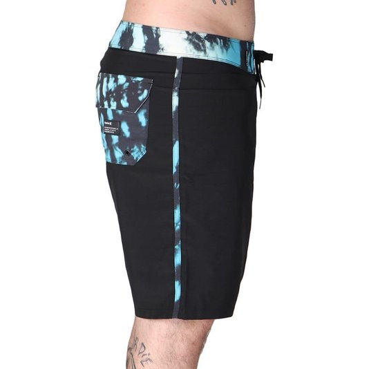 Bermuda Hurley Fusion Stripes Preto/Azul