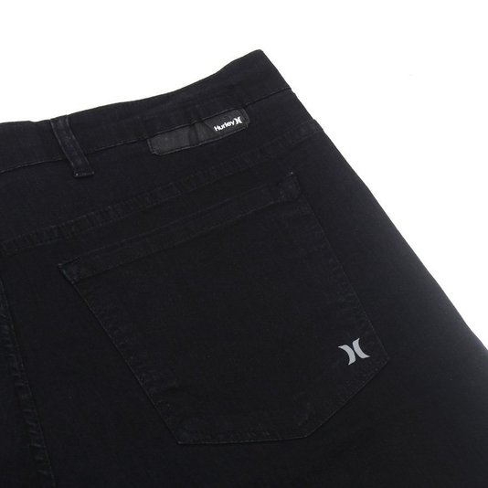 Bermuda Hurley Oversize Poly Preto