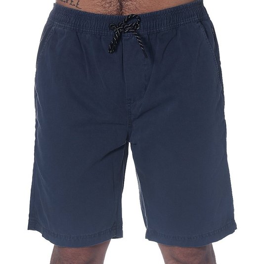 Bermuda Lost Shorts Elástico Sarja Azul