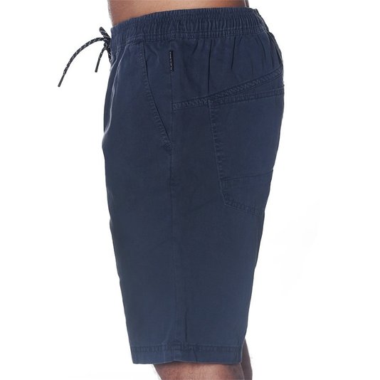Bermuda Lost Shorts Elástico Sarja Azul