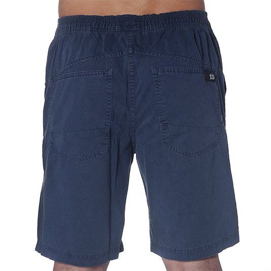 Bermuda Lost Shorts Elástico Sarja Azul