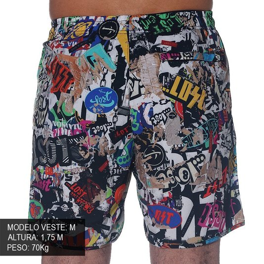 Bermuda Lost Shorts Sticker Sortido