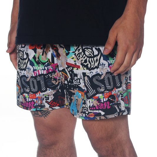 Bermuda Lost Shorts Sticker Sortido