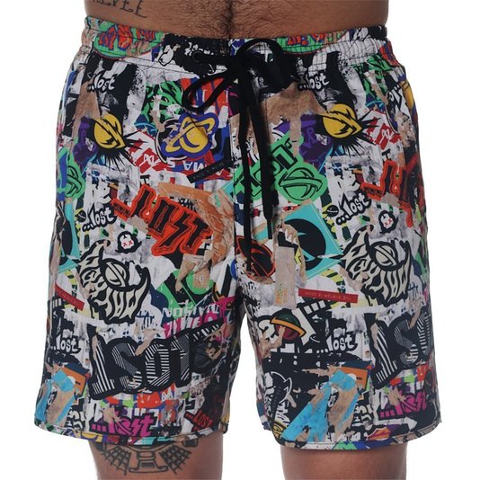 Bermuda Lost Shorts Sticker Sortido