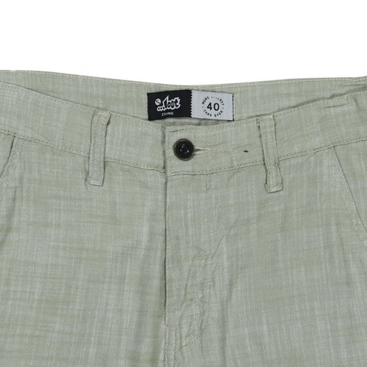 Bermuda Lost Walk Chino Espinha De Peixe Verde Claro