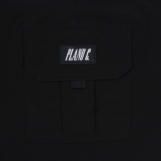 Bermuda Plano C. Shorts Cargo Ripstop Logo Preto