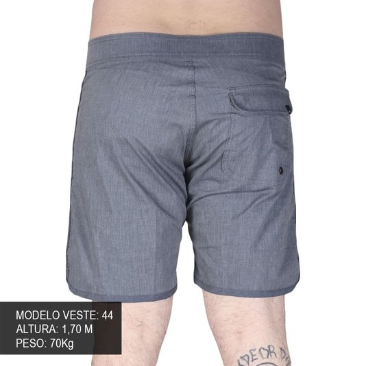 Bermuda Rip Curl Color Washed Scall Cinza Mescla Escuro