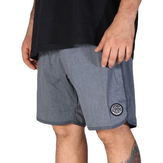 Bermuda Rip Curl Washed Soall Cinza Mescla Escuro