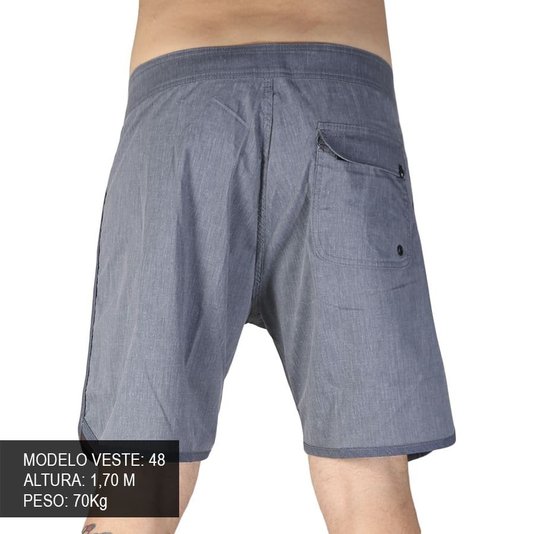 Bermuda Rip Curl Washed Soall Cinza Mescla Escuro
