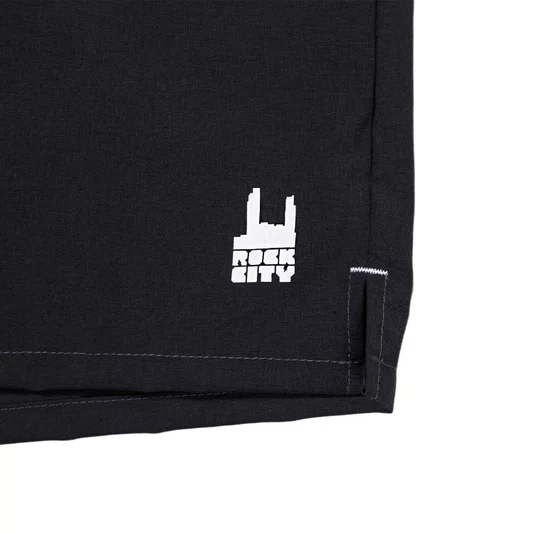 Bermuda Rock City Apparel Brand Co Elástico Cinza Chumbo