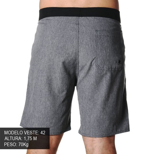 Bermuda Rock City Boardshort Basic Cinza/Preto