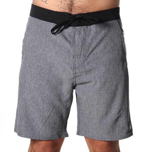 Bermuda Rock City Boardshort Basic Cinza/Preto