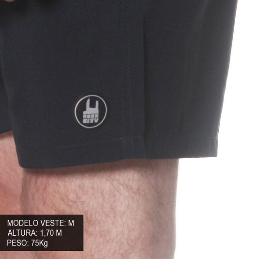 Bermuda Rock City Shorts Básica Azul Marinho